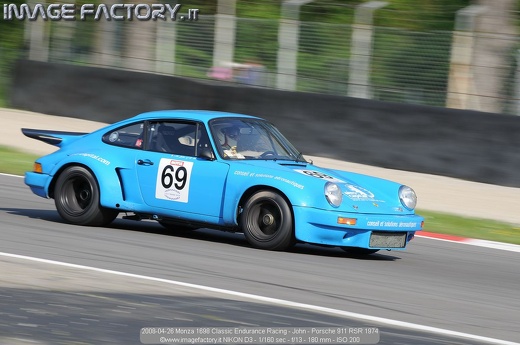 2008-04-26 Monza 1698 Classic Endurance Racing - John - Porsche 911 RSR 1974